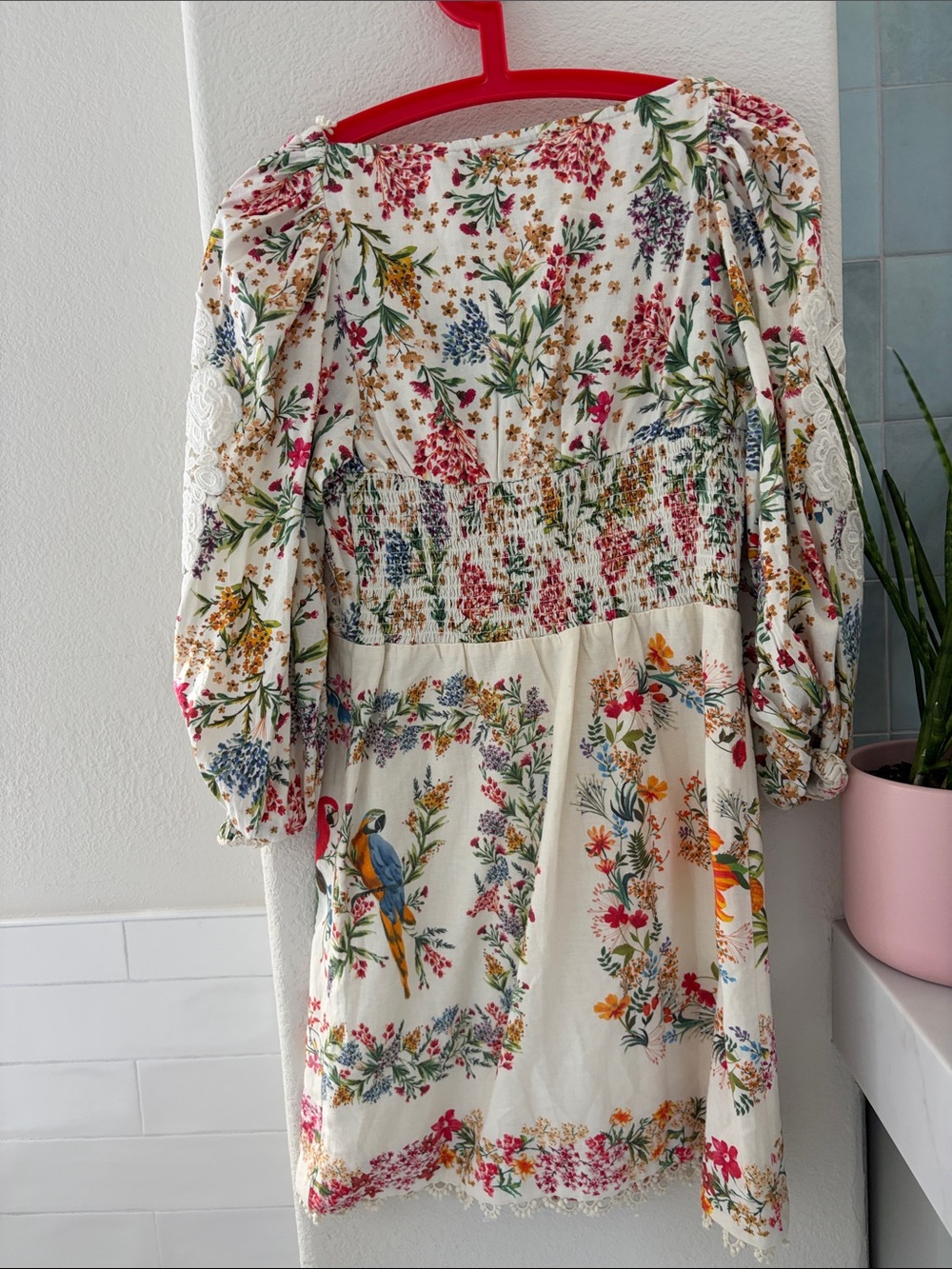 Farm Rio delicate forest scarves mini dress - Picture 7 of 9